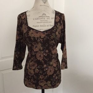 Chaps floral tee shirt